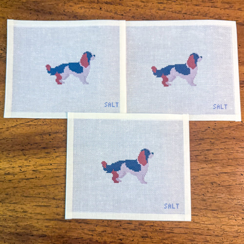 Cavalier King Charles Spaniel (Tri-color) Needlepoint Canvas