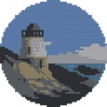 DIY Needlepoint Castle Hill Lighthouse Ornament | Digital Chart for Painting Your Own Canvas | Easy Needlepoint PDF | Instant Download | 18 Mesh