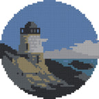 DIY Needlepoint Castle Hill Lighthouse Ornament | Digital Chart for Painting Your Own Canvas | Easy Needlepoint PDF | Instant Download | 18 Mesh