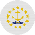 DIY Needlepoint Rhode Island Flag Ornament | Digital Chart for Painting Your Own Canvas | Easy Needlepoint PDF | Instant Download | 18 Mesh