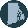 DIY Needlepoint Rhode Island Outline Ornament | Digital Chart for Painting Your Own Canvas | Easy Needlepoint PDF | Instant Download | 18 Mesh