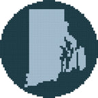 DIY Needlepoint Rhode Island Outline Ornament | Digital Chart for Painting Your Own Canvas | Easy Needlepoint PDF | Instant Download | 18 Mesh