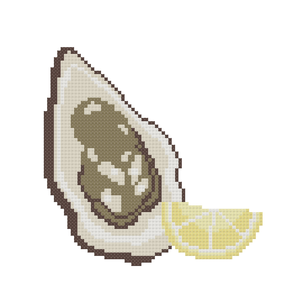 DIY Needlepoint An Oyster on the Half Shell Pattern | Digital Chart for Painting Your Own Canvas | Easy Needlepoint PDF | Instant Download | 18 Mesh