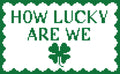 DIY Needlepoint How Lucky Are We (Green) Pattern | Digital Chart for Painting Your Own Canvas | Easy Needlepoint PDF | Instant Download | 13 Mesh