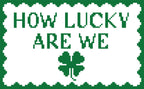 DIY Needlepoint How Lucky Are We (Green) Pattern | Digital Chart for Painting Your Own Canvas | Easy Needlepoint PDF | Instant Download | 13 Mesh