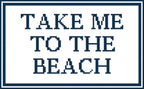 DIY Needlepoint Take Me To The Beach | Digital Chart for Painting Your Own Canvas | Easy Needlepoint PDF | Instant Download | 13 Mesh