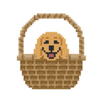 DIY Needlepoint Dog in Basket | Digital Chart for Painting Your Own Canvas | Easy Needlepoint PDF | Instant Download | 18 Mesh