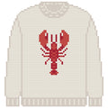 DIY Needlepoint Lobster Sweater (Cream) Pattern | Digital Chart for Painting Your Own Canvas | Easy Needlepoint PDF | Instant Download | 18 Mesh
