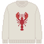 DIY Needlepoint Lobster Sweater (Cream) Pattern | Digital Chart for Painting Your Own Canvas | Easy Needlepoint PDF | Instant Download | 18 Mesh