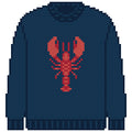 DIY Needlepoint Lobster Sweater (Navy) Pattern | Digital Chart for Painting Your Own Canvas | Easy Needlepoint PDF | Instant Download | 18 Mesh