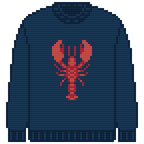 DIY Needlepoint Lobster Sweater (Navy) Pattern | Digital Chart for Painting Your Own Canvas | Easy Needlepoint PDF | Instant Download | 18 Mesh