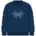 DIY Needlepoint Crab Sweater (Navy) Pattern | Digital Chart for Painting Your Own Canvas | Easy Needlepoint PDF | Instant Download | 18 Mesh