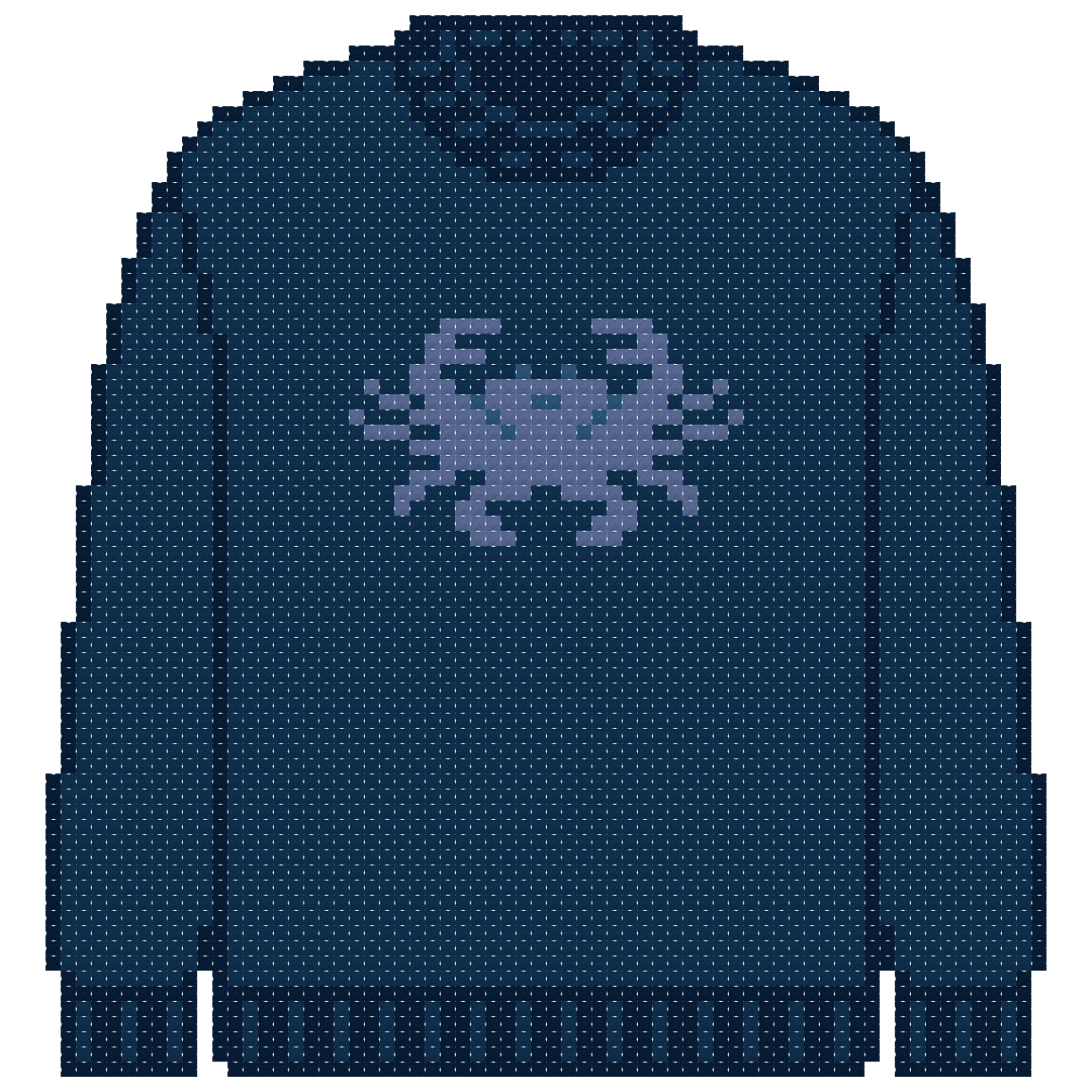 DIY Needlepoint Crab Sweater (Navy) Pattern | Digital Chart for Painting Your Own Canvas | Easy Needlepoint PDF | Instant Download | 18 Mesh