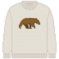 DIY Needlepoint Bear Sweater (Cream) Pattern | Digital Chart for Painting Your Own Canvas | Easy Needlepoint PDF | Instant Download | 18 Mesh