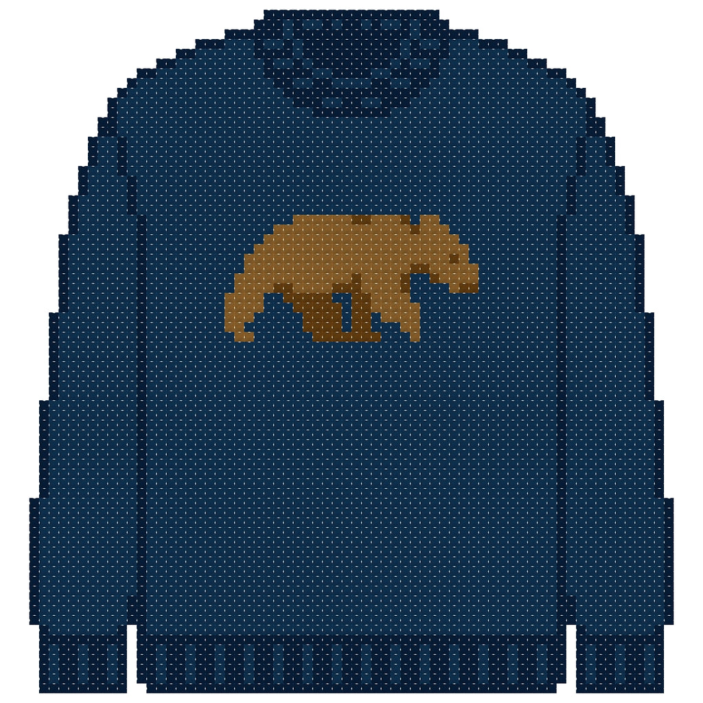DIY Needlepoint Bear Sweater (Navy) Pattern | Digital Chart for Painting Your Own Canvas | Easy Needlepoint PDF | Instant Download | 18 Mesh