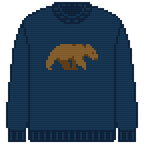 DIY Needlepoint Bear Sweater (Navy) Pattern | Digital Chart for Painting Your Own Canvas | Easy Needlepoint PDF | Instant Download | 18 Mesh