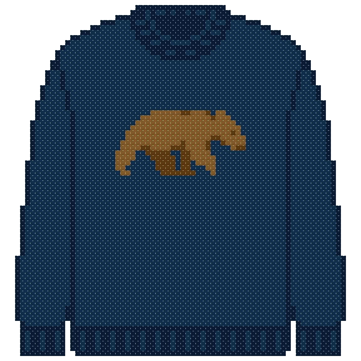 DIY Needlepoint Bear Sweater (Navy) Pattern | Digital Chart for Painting Your Own Canvas | Easy Needlepoint PDF | Instant Download | 18 Mesh