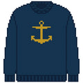 DIY Needlepoint Anchor Sweater (Navy) Pattern | Digital Chart for Painting Your Own Canvas | Easy Needlepoint PDF | Instant Download | 18 Mesh