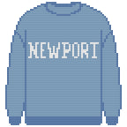 DIY Needlepoint Newport Sweatshirt (Blue) Pattern | Digital Chart for Painting Your Own Canvas | Easy Needlepoint PDF | Instant Download | 18 Mesh