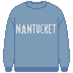 DIY Needlepoint Nantucket Sweatshirt (Blue) Pattern | Digital Chart for Painting Your Own Canvas | Easy Needlepoint PDF | Instant Download | 18 Mesh
