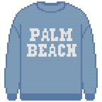 DIY Needlepoint Palm Beach Sweatshirt (Blue) Pattern | Digital Chart for Painting Your Own Canvas | Easy Needlepoint PDF | Instant Download | 18 Mesh