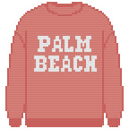 DIY Needlepoint Palm Beach Sweatshirt (Red) Pattern | Digital Chart for Painting Your Own Canvas | Easy Needlepoint PDF | Instant Download | 18 Mesh