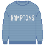 DIY Needlepoint Hamptons Sweatshirt (Blue) Pattern | Digital Chart for Painting Your Own Canvas | Easy Needlepoint PDF | Instant Download | 18 Mesh