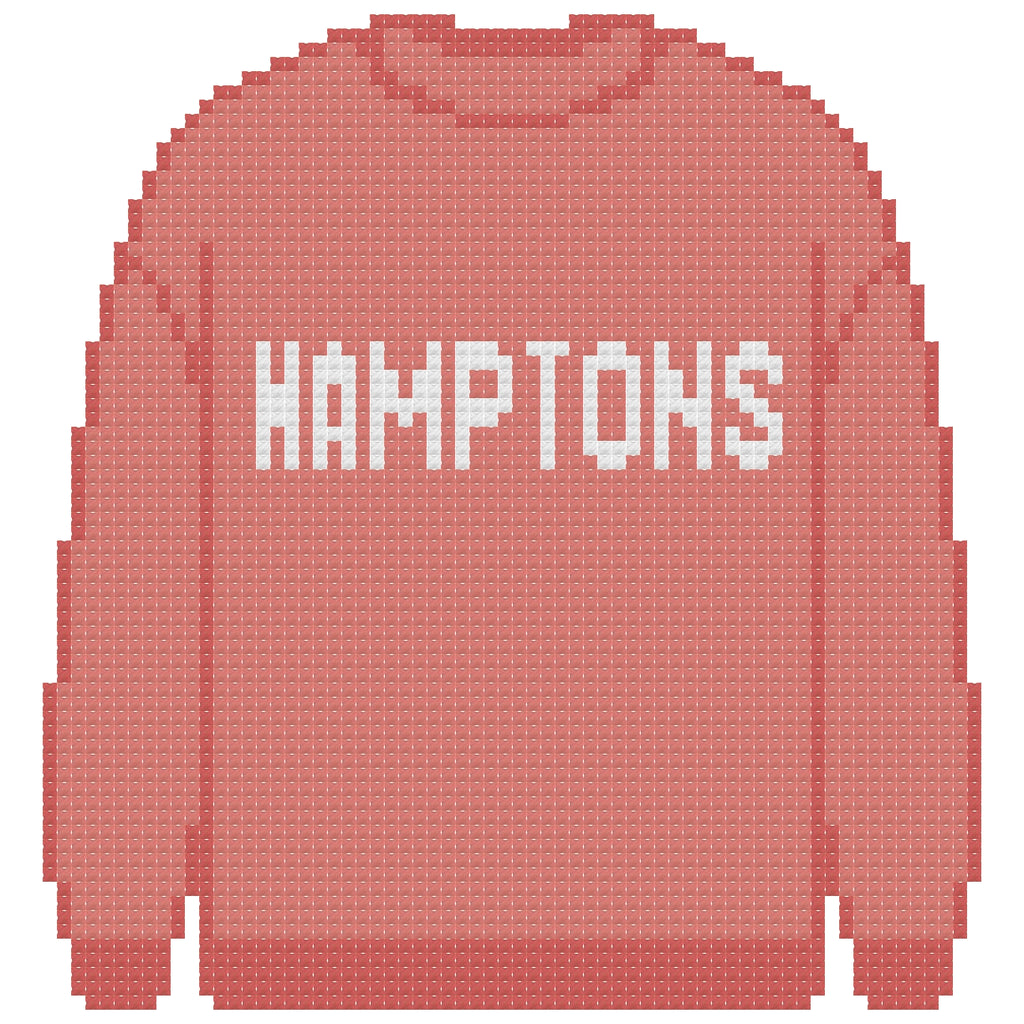 DIY Needlepoint Hamptons Sweatshirt (Red) Pattern | Digital Chart for Painting Your Own Canvas | Easy Needlepoint PDF | Instant Download | 18 Mesh