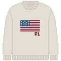 DIY Needlepoint USA Sweater (Cream) Pattern | Digital Chart for Painting Your Own Canvas | Easy Needlepoint PDF | Instant Download | 18 Mesh