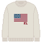 DIY Needlepoint USA Sweater (Cream) Pattern | Digital Chart for Painting Your Own Canvas | Easy Needlepoint PDF | Instant Download | 18 Mesh