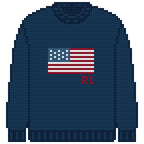 DIY Needlepoint USA Sweater (Navy) Pattern | Digital Chart for Painting Your Own Canvas | Easy Needlepoint PDF | Instant Download | 18 Mesh