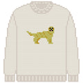 DIY Needlepoint Golden Retriever Sweater (Cream) Pattern | Digital Chart for Painting Your Own Canvas | Easy Needlepoint PDF | Instant Download | 18 Mesh
