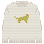 DIY Needlepoint Golden Retriever Sweater (Cream) Pattern | Digital Chart for Painting Your Own Canvas | Easy Needlepoint PDF | Instant Download | 18 Mesh