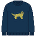 DIY Needlepoint Golden Retriever Sweater (Navy) Pattern | Digital Chart for Painting Your Own Canvas | Easy Needlepoint PDF | Instant Download | 18 Mesh