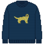 DIY Needlepoint Golden Retriever Sweater (Navy) Pattern | Digital Chart for Painting Your Own Canvas | Easy Needlepoint PDF | Instant Download | 18 Mesh
