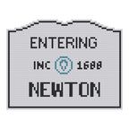 DIY Needlepoint MA Welcome Sign - Newton Pattern | Digital Chart for Painting Your Own Canvas | Easy Needlepoint PDF | Instant Download | 18 Mesh