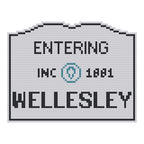 DIY Needlepoint MA Welcome Sign - Wellesley Pattern | Digital Chart for Painting Your Own Canvas | Easy Needlepoint PDF | Instant Download | 18 Mesh