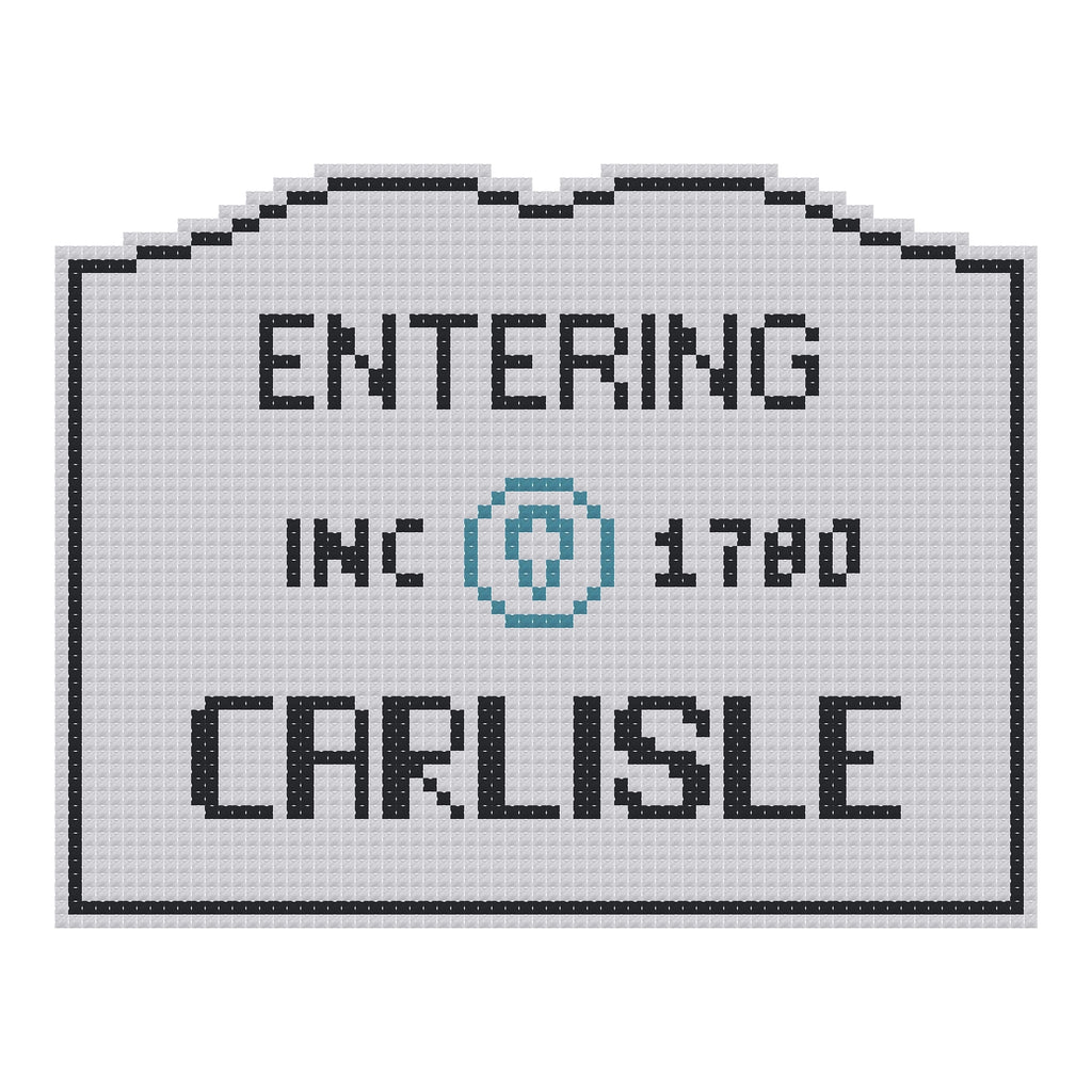 DIY Needlepoint MA Welcome Sign - Carlisle Pattern | Digital Chart for Painting Your Own Canvas | Easy Needlepoint PDF | Instant Download | 18 Mesh