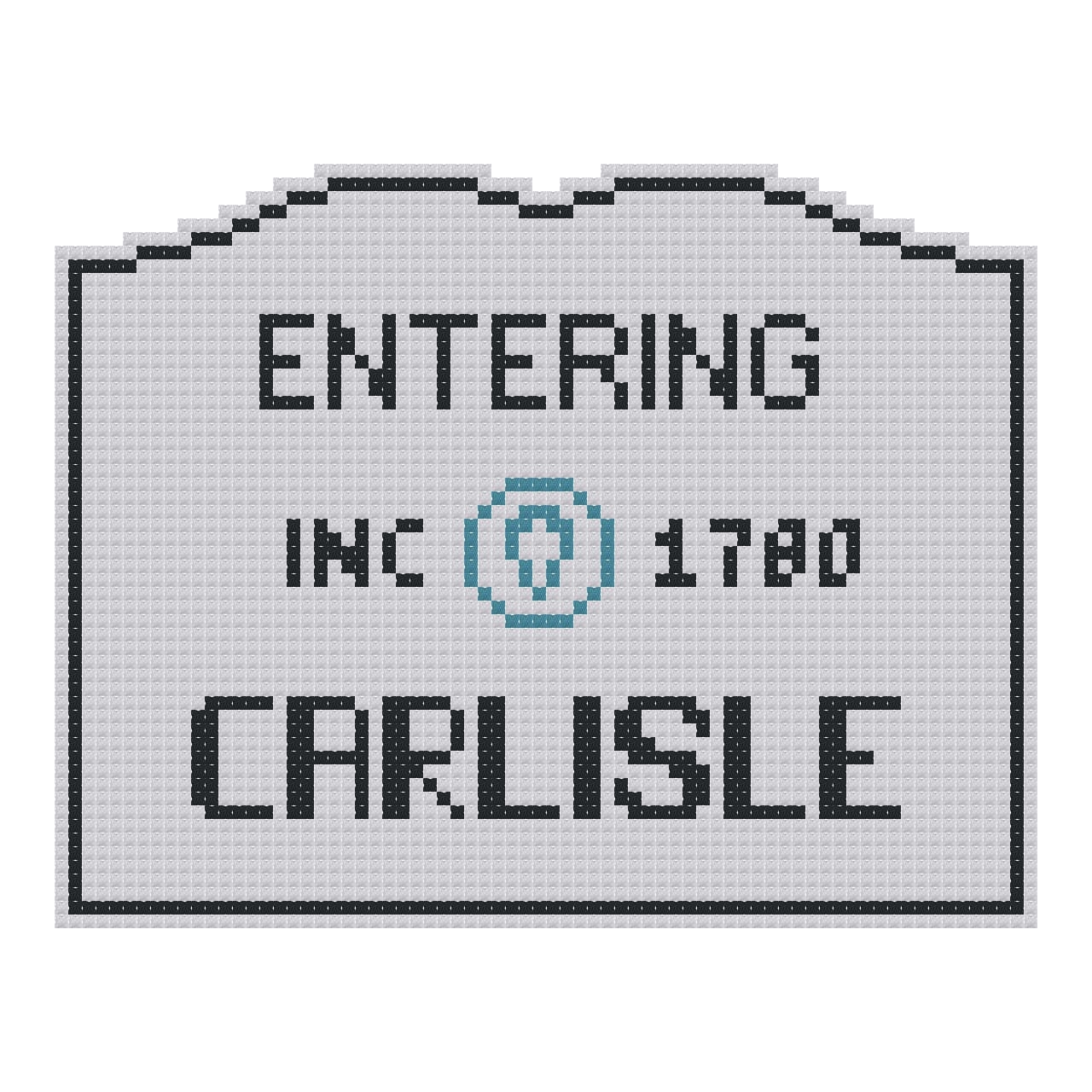 DIY Needlepoint MA Welcome Sign - Carlisle Pattern | Digital Chart for Painting Your Own Canvas | Easy Needlepoint PDF | Instant Download | 18 Mesh