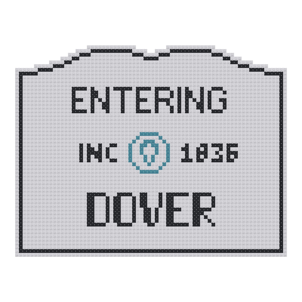 DIY Needlepoint MA Welcome Sign - Dover Pattern | Digital Chart for Painting Your Own Canvas | Easy Needlepoint PDF | Instant Download | 18 Mesh