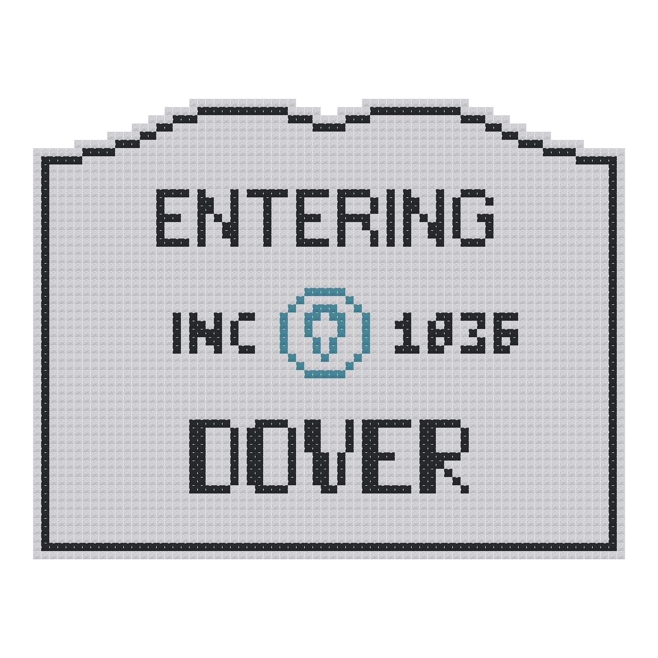DIY Needlepoint MA Welcome Sign - Dover Pattern | Digital Chart for Painting Your Own Canvas | Easy Needlepoint PDF | Instant Download | 18 Mesh