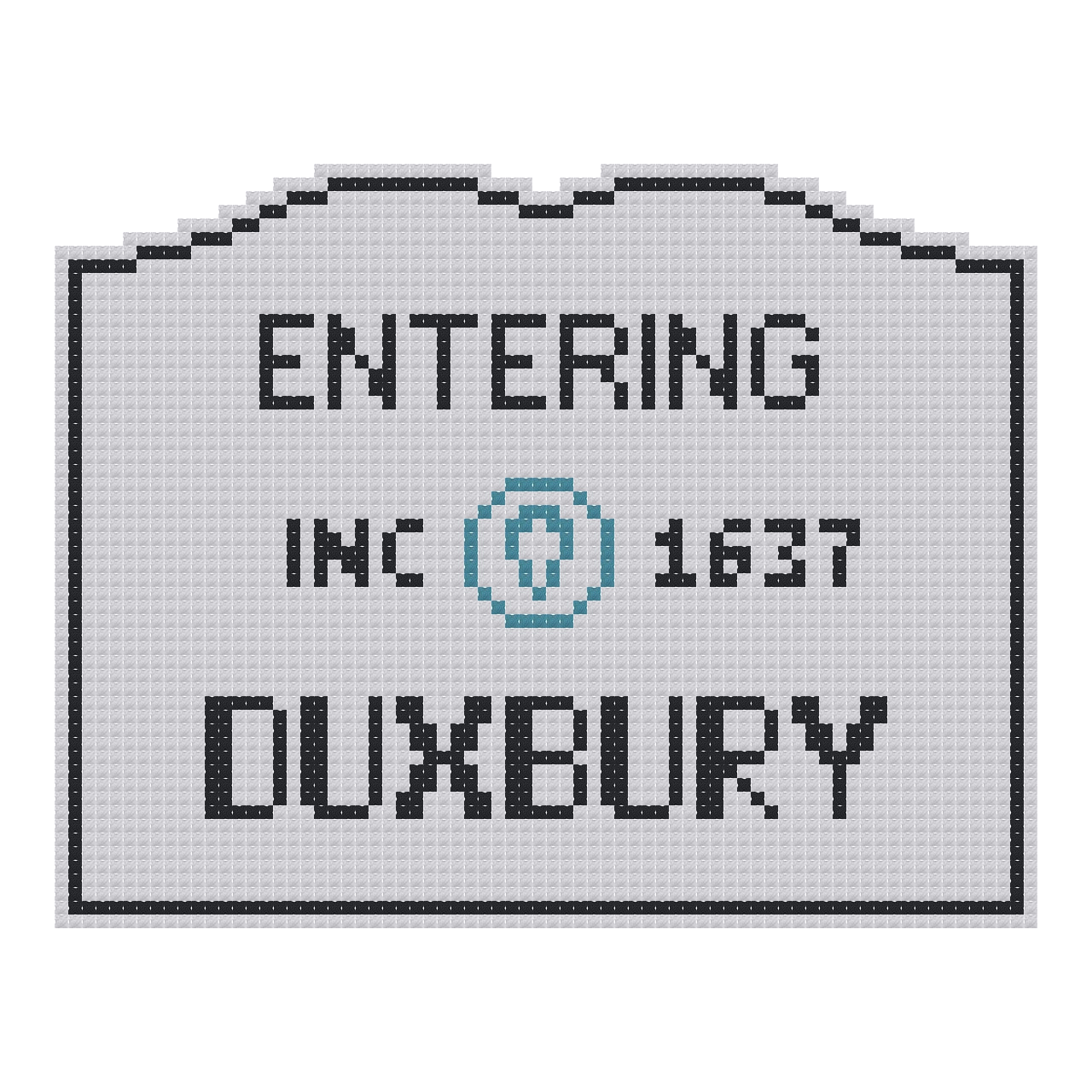 DIY Needlepoint MA Welcome Sign - Duxbury Pattern | Digital Chart for Painting Your Own Canvas | Easy Needlepoint PDF | Instant Download | 18 Mesh