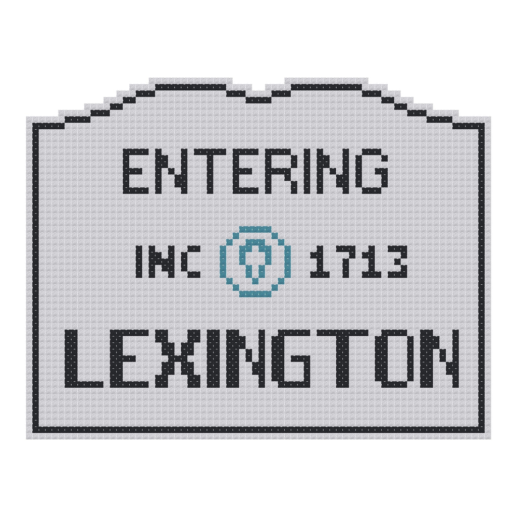 DIY Needlepoint MA Welcome Sign - Lexington Pattern | Digital Chart for Painting Your Own Canvas | Easy Needlepoint PDF | Instant Download | 18 Mesh