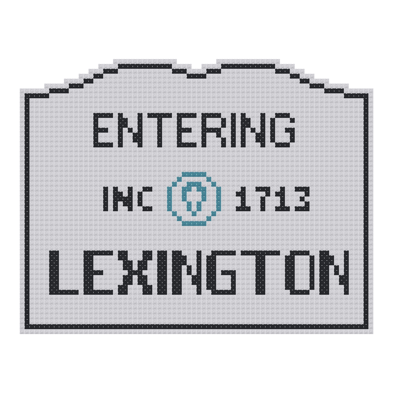 DIY Needlepoint MA Welcome Sign - Lexington Pattern | Digital Chart for Painting Your Own Canvas | Easy Needlepoint PDF | Instant Download | 18 Mesh