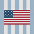 DIY Needlepoint USA Flag on Stripes | Digital Chart for Painting Your Own Canvas | Easy Needlepoint PDF | Instant Download | 18 Mesh