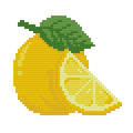 DIY Needlepoint Lemon | Digital Chart for Painting Your Own Canvas | Easy Needlepoint PDF | Instant Download | 18 Mesh
