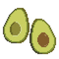 DIY Needlepoint Open Avocado Halves | Digital Chart for Painting Your Own Canvas | Easy Needlepoint PDF | Instant Download | 18 Mesh