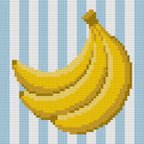 DIY Needlepoint Bananas on Stripes | Digital Chart for Painting Your Own Canvas | Easy Needlepoint PDF | Instant Download | 18 Mesh
