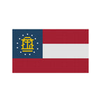 DIY Needlepoint Georgia State Flag | Digital Chart for Painting Your Own Canvas | Easy Needlepoint PDF | Instant Download | 13 Mesh