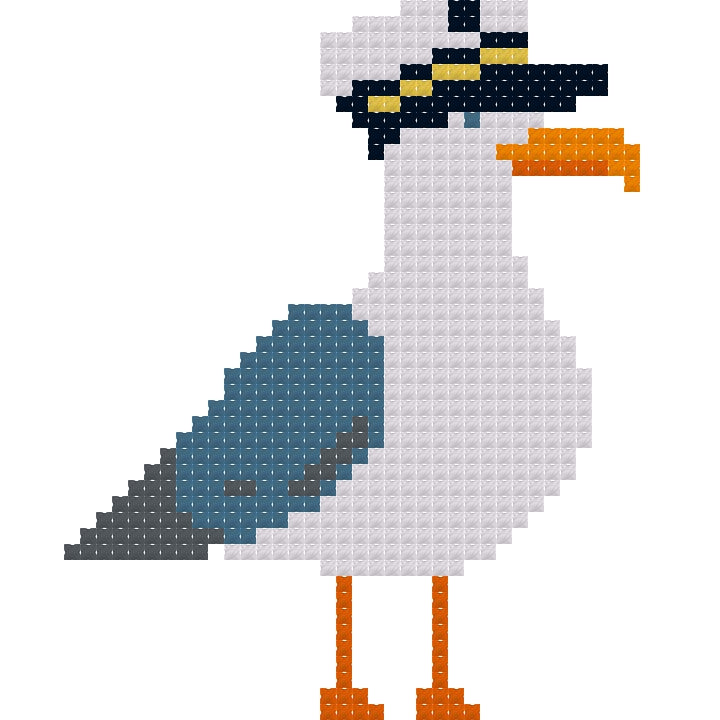 Seagull with a Captain's Hat
